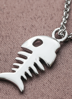 韩版手链925纯银韩版女心形鱼骨