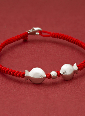 红绳男女925纯银民族风中国手链