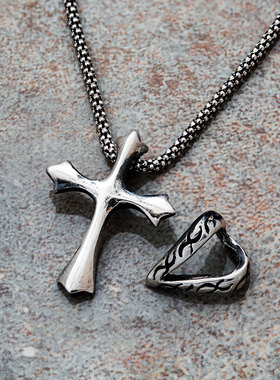 十字吊坠925纯银男女复古欧美