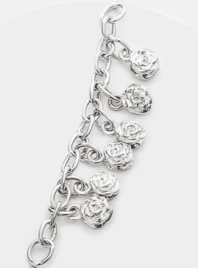 流苏玫瑰手链925纯银精致气质女