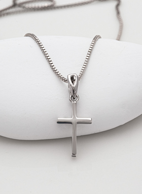 迷你秀气十字吊坠925银女款