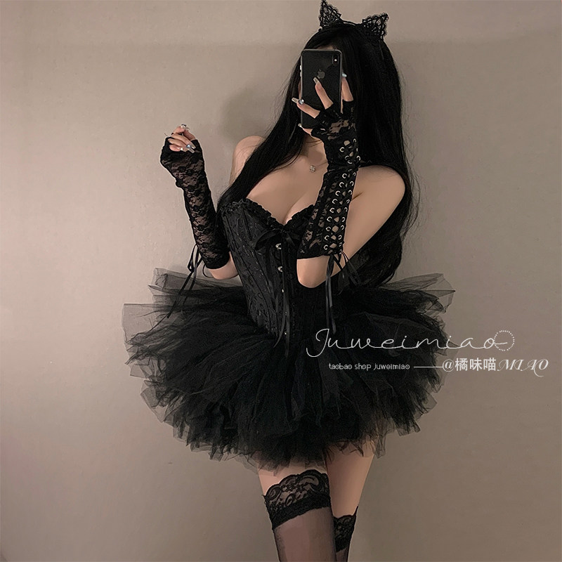 橘味喵:性感猫女纯欲万圣节圣诞节服装兔女郎天使cos服饰穿搭制服