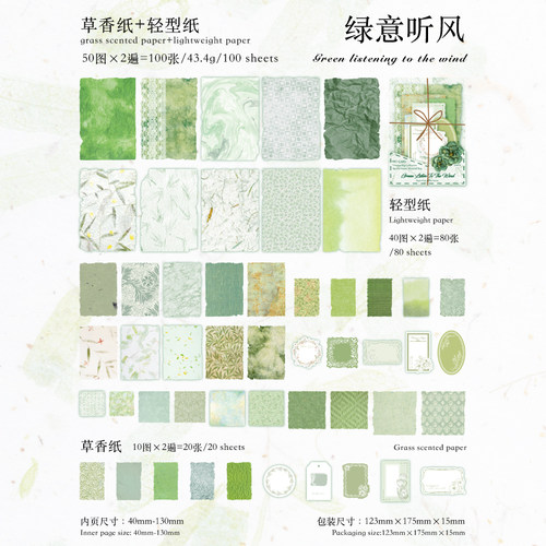 原创复古特种纸合集素材包diy手帐元素装饰手账材料包打底背景纸 - 图1
