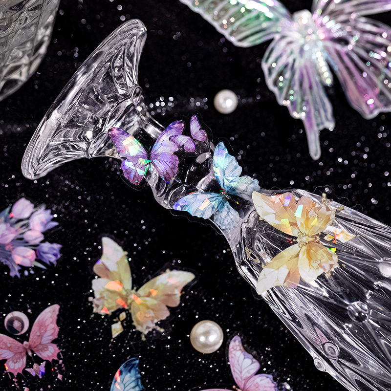 100张花与蝴蝶pet贴纸盒装免裁剪花卉谷美装饰手账diy拼贴小图案,淘宝优惠券,粉丝福利购,淘宝优惠卷