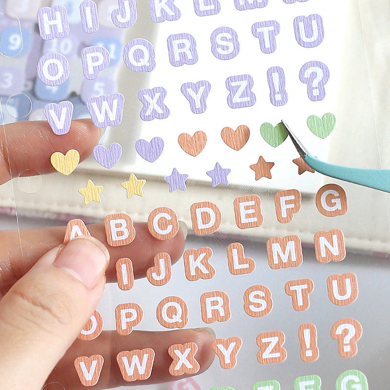 手帐基础贴纸套装 简约圆点数字字母百搭手账装饰素材笔记标记贴,淘宝优惠券,粉丝福利购,淘宝优惠卷