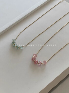 2024新款天然石简约气质锁骨链