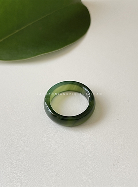 超多色！小众透明玛瑙戒指跑环