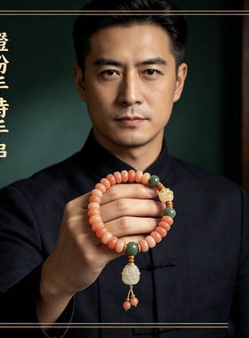 天然粉忆霜算盘珠菩提根手串单圈男女盘玩手链绕指柔盘串佛珠批发