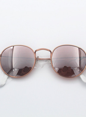 欧美单杂款圆形太阳镜女子复古圆框墨镜遮阳镜时尚墨镜杂款uv400