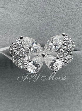 莫桑戒指马眼水滴时尚定制戒指