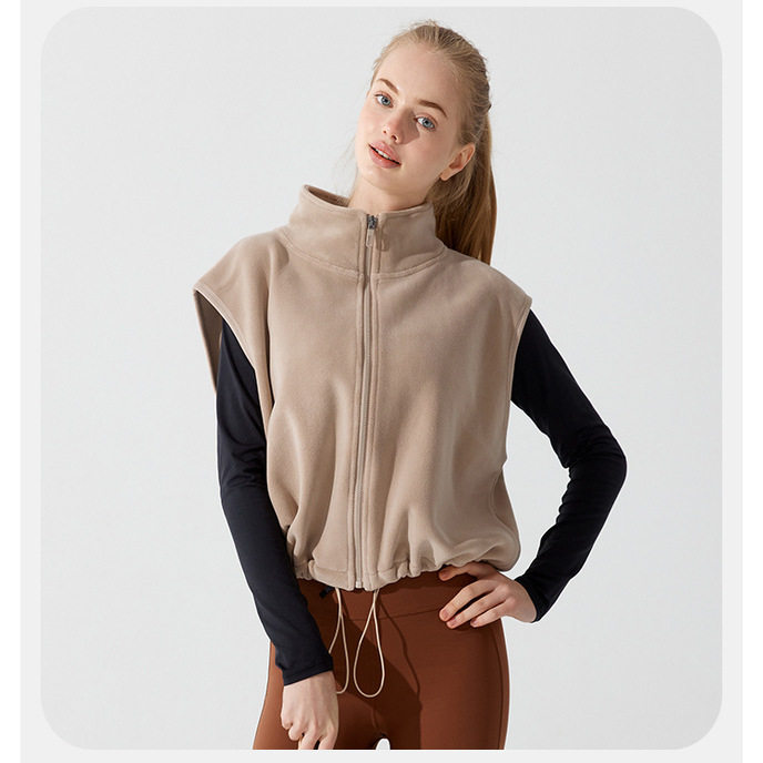 极悠秋冬健身外套保暖马甲奥粒绒背心舞蹈服上衣芭蕾舞上衣开衫女,淘宝优惠券,粉丝福利购,淘宝优惠卷