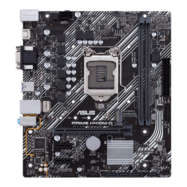 New ASUS PRIME H410M-D H410M motherboard supports 10th generation CPU DDR4 memory with one year warranty