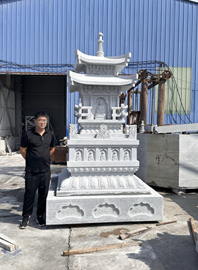 石雕佛塔汉白玉菩提塔藏八塔花岗岩舍利塔仿古阿育王塔五轮塔定制