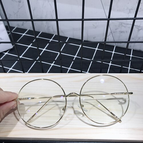 加大加宽155mm复古胖脸超大圆男女框防辐射防蓝光近视平光眼镜架 - 图0