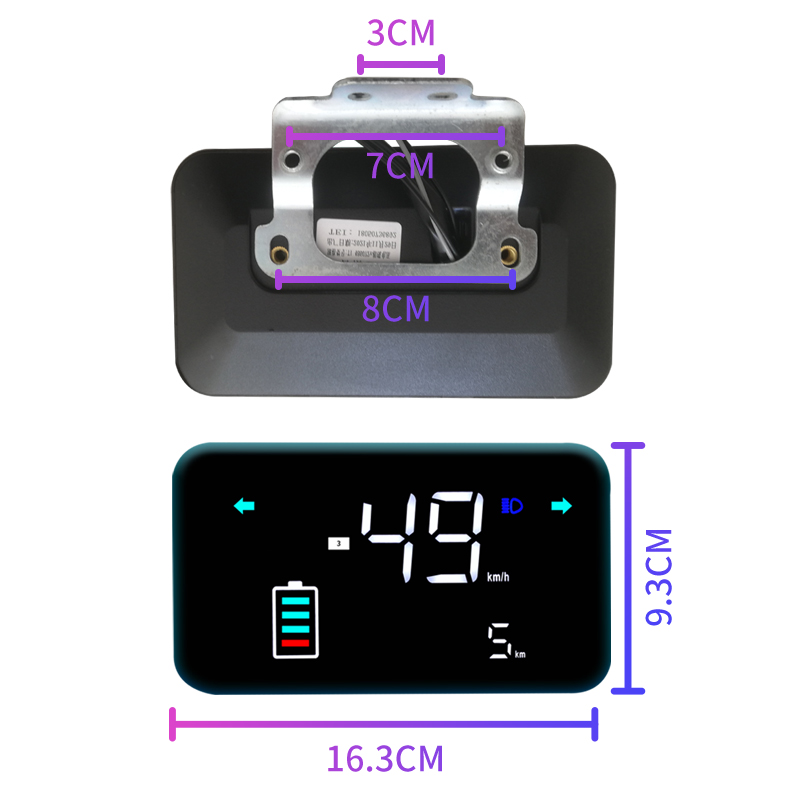 48V60V72V电动车仪表盘电车改装大疆速度表码表一线通仪表 - 图1