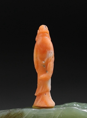 [原创]达摩天然海洋有机半宝石纯手工雕刻小件 0.9g 楼叔孤品