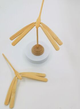 平衡竹蜻蜓DIY儿童玩具益智手工指尖悬浮重力不倒翁创意解压摆件