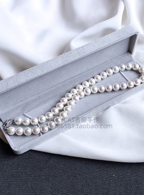 强推好物 正圆冷白光强光进口施家珍珠项链珠链 母亲节礼物女