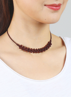 逸水红颜女性遮挡疤痕项链锁骨链