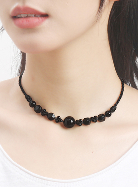 逸水红颜玛瑙女遮挡疤痕项链