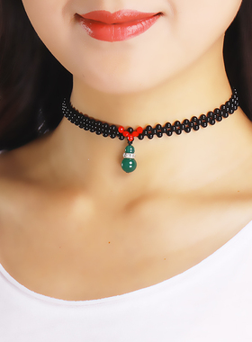 原创设计风甲状腺颈部脖子锁骨链