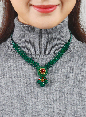 民族风锁骨链女甲状腺术后遮挡颈部疤痕毛衣项链秋冬款挡脖子饰品