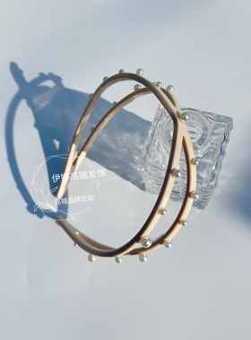 新品亚力山大同款巴黎银河发箍经典高端发饰珍珠带齿防滑压发头饰
