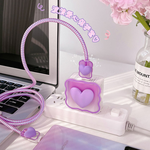 华为66w/88w数据线保护套mate50/40pro适用V40充电器头nova10/p50 - 图0