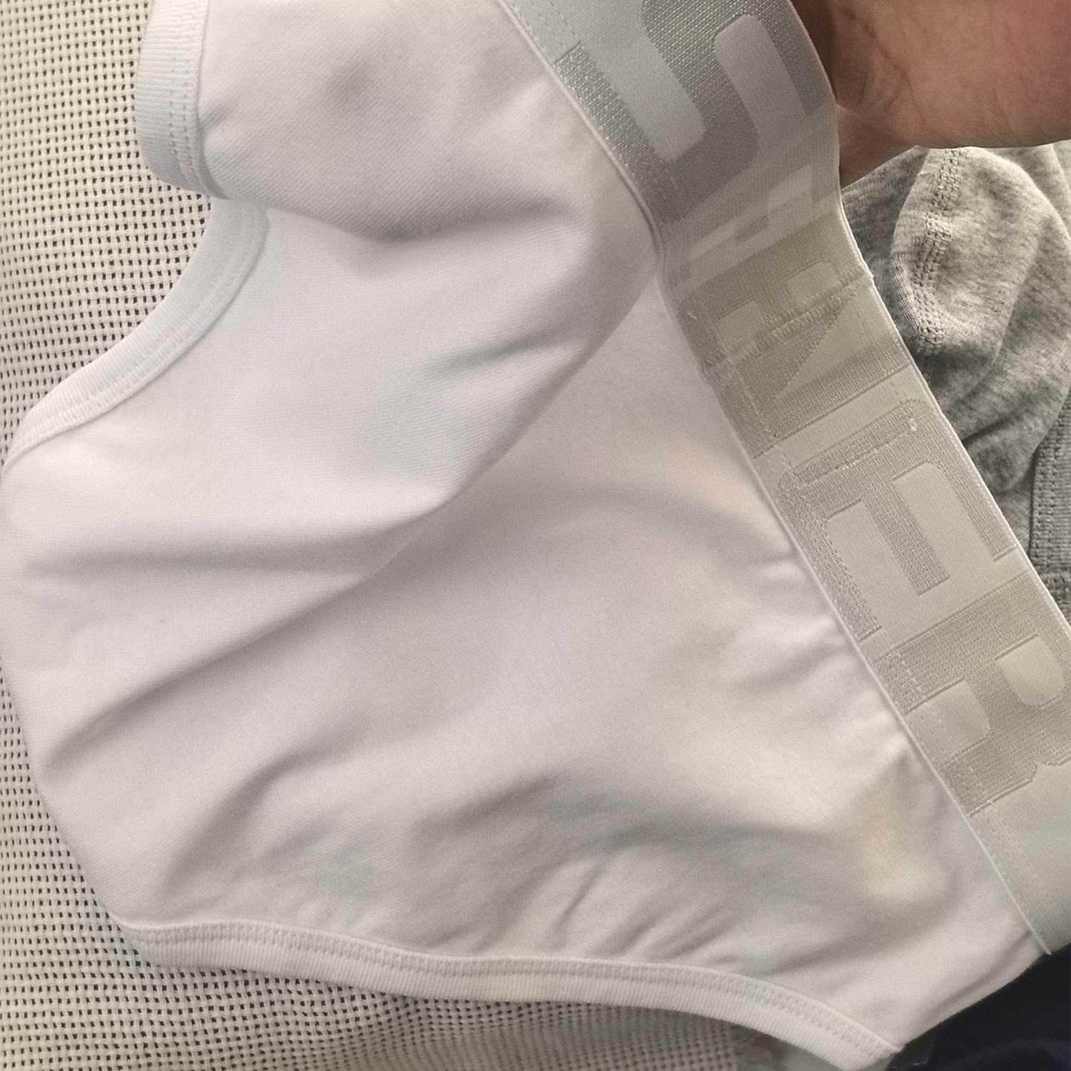 男士三角内裤男纯棉舒适透气U囊袋日系纯白色宽边简约三角短裤,淘宝优惠券,粉丝福利购,淘宝优惠卷