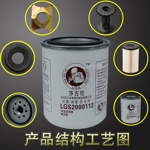 4102H.15.110柴油滤清器R60S-PHC-C适配东风多利卡朝柴电喷CX1012 - 图2