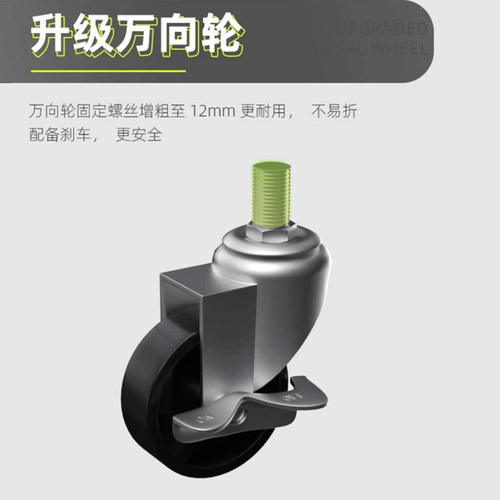 便携式铝合金网球教练车可收纳折叠多球训练大容量站立手推网球车 - 图3