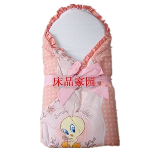 微疵外贸原单出口纯棉全棉印花婴儿抱被新生婴儿夹棉冬用包被子 - 图3