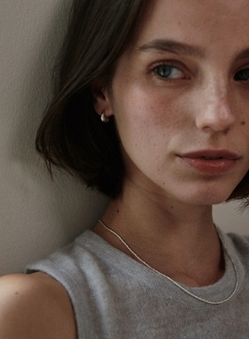 意大利纯银满天星蛇骨链锁骨链