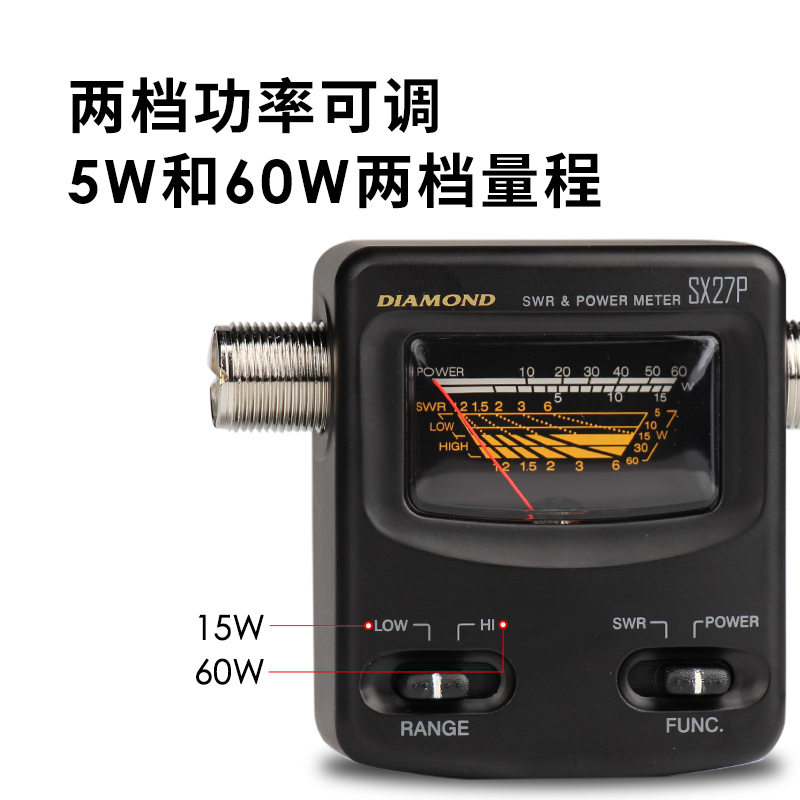 SX27P正品钻石驻波表对讲机专用测量驻波器迷你便携款-图1