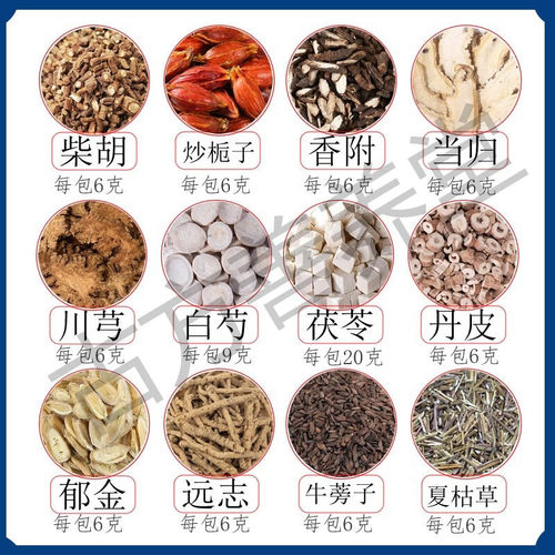 栀子清肝散汤10包解郁汤泡脚柴胡栀子川芎牡丹皮香附郁金远志当归 - 图1