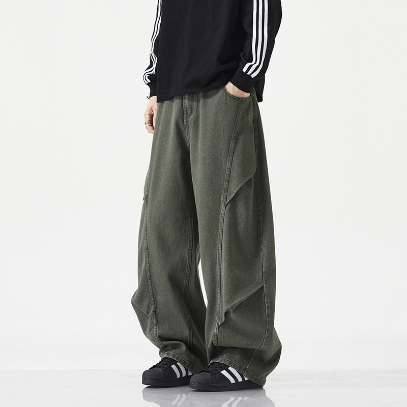 青诚胖哥大码弯刀牛仔裤男秋冬加绒宽松直筒休闲阔腿裤加肥加大潮,淘宝优惠券,粉丝福利购,淘宝优惠卷