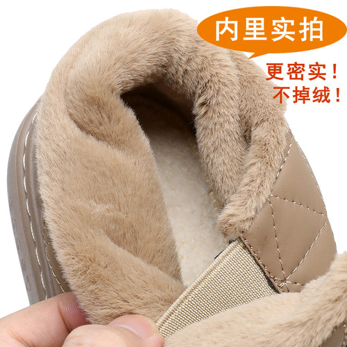 冬季新款雪地靴女厚底加绒短靴老北京布鞋女棉鞋皮面保暖靴子女鞋 - 图3