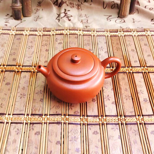 宜兴紫砂茶壶原矿手工家用送礼泡茶壶功夫茶壶朱泥树纹壶供春壶 - 图3