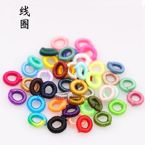 6mm五彩线圈DIY手工编织璎珞圈缠绕线做手链挂绳隔环隔珠饰品配件 - 图1