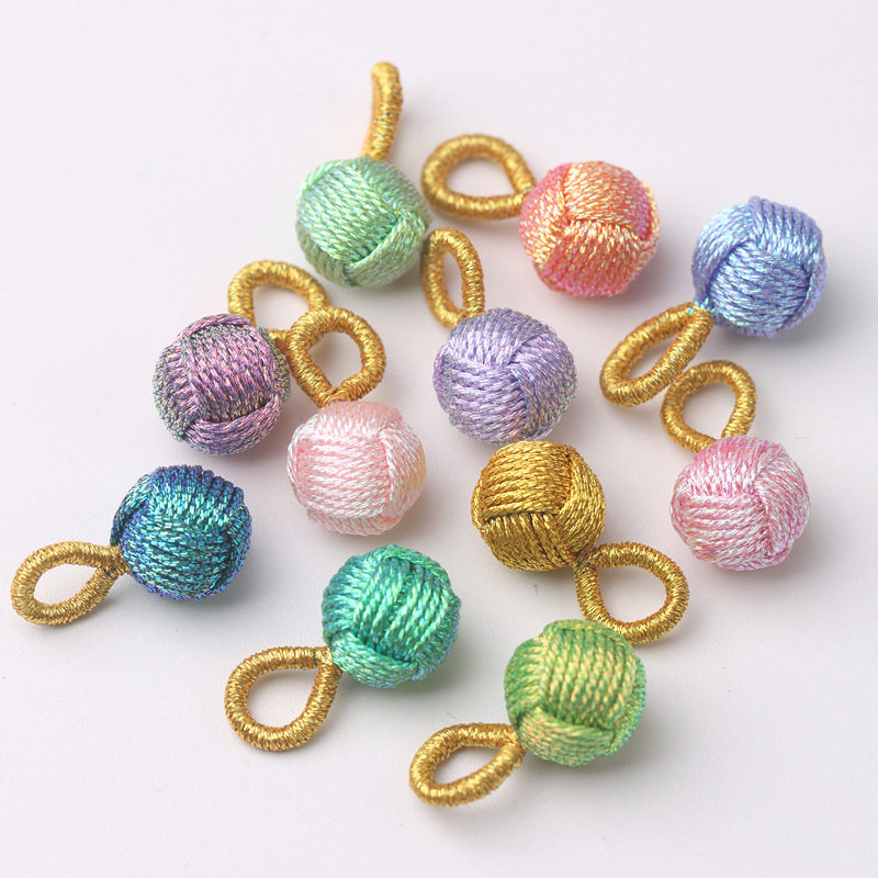 炫彩鱼尾吊坠手工编织绣球饭团小滴溜装饰手链绳配件diy饰品挂件,淘宝优惠券,粉丝福利购,淘宝优惠卷