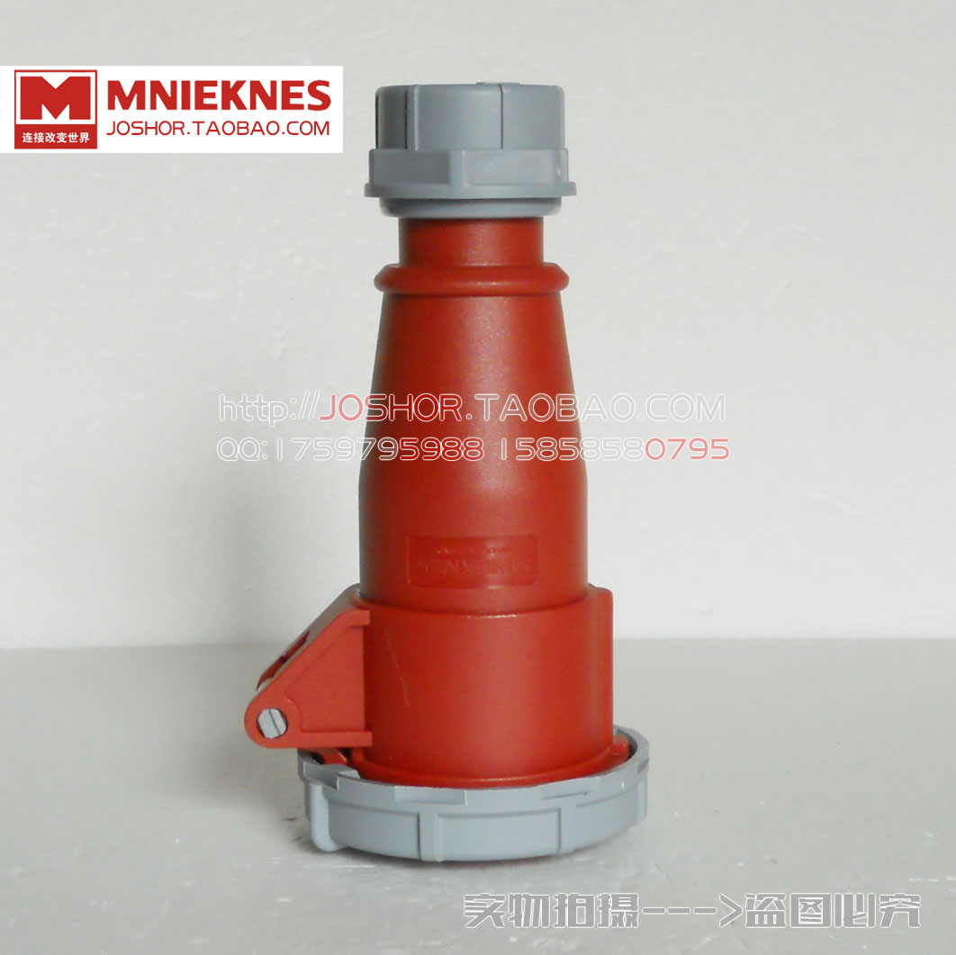 现货MNIEKNES工业连接器 4孔16A工业插座IP67 MN1422三相四线3P+E - 图3