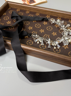 韩国cherrykoko绝美水晶玻璃球流苏系带项链