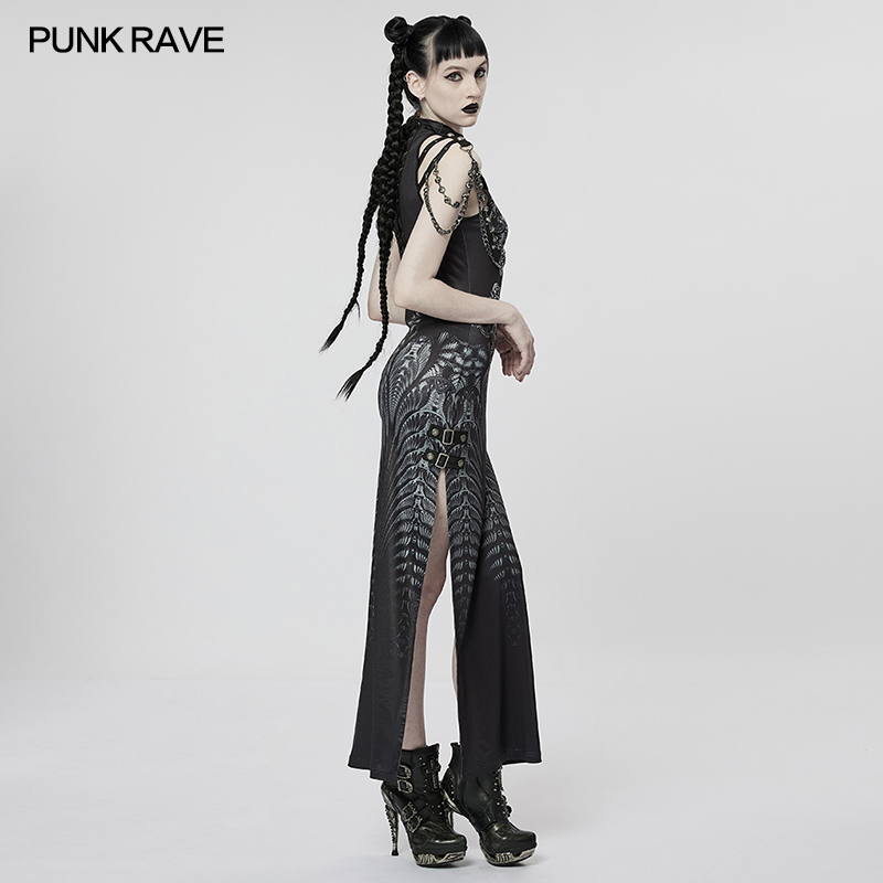 小破亚文化 PUNK RAVE pr朋克状态女装 未来感赛博朋克性感连衣裙 - 图0