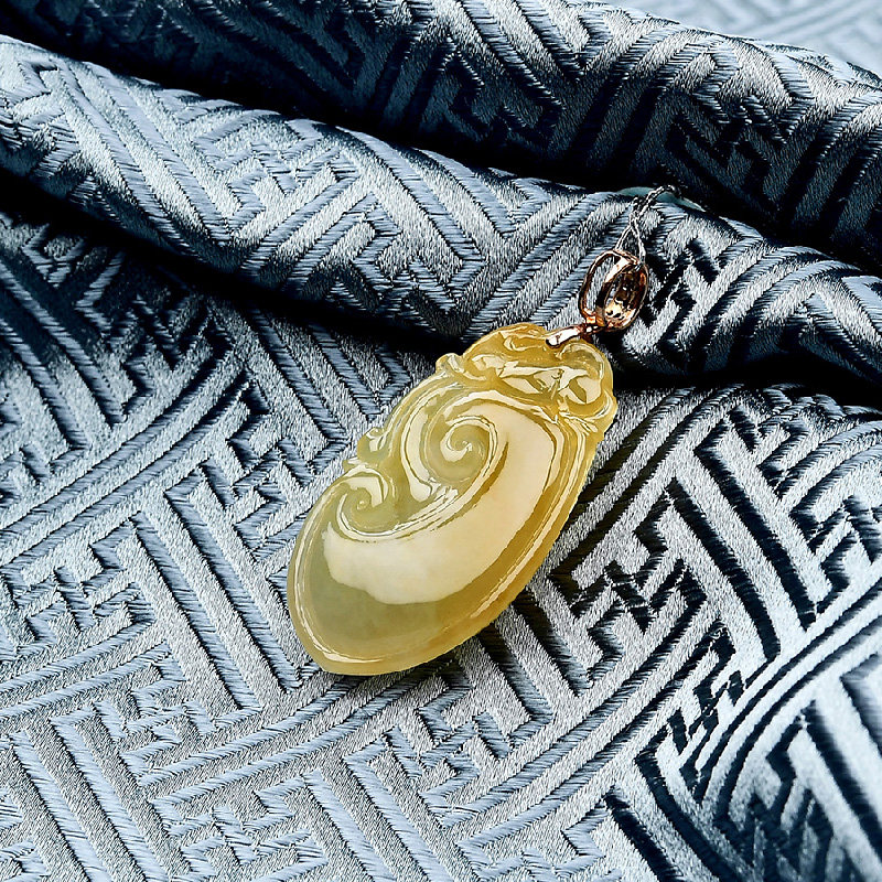 豪8印象f763天然翡翠如意冰种吊坠 豪8印象颈饰