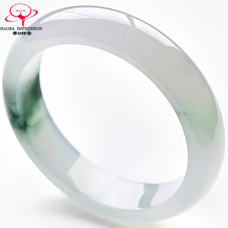 豪8印象m2455天然翡翠冰种玉镯 豪8印象手饰