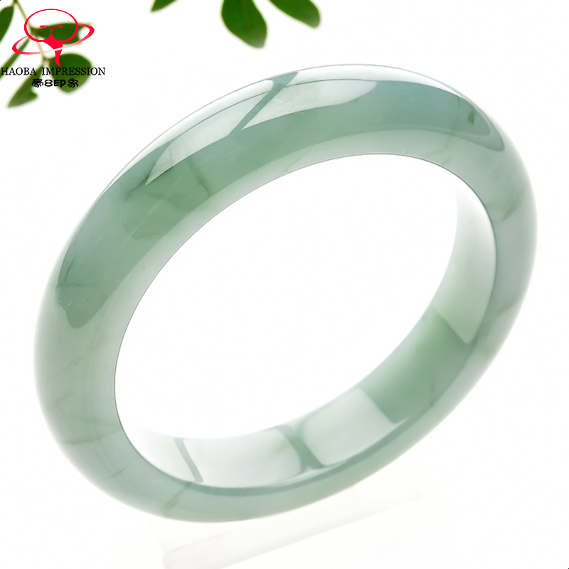 豪8印象·手镯之家S8-192天然翡翠手镯圈口57.0mm冰种蓝水玉镯 - 图3