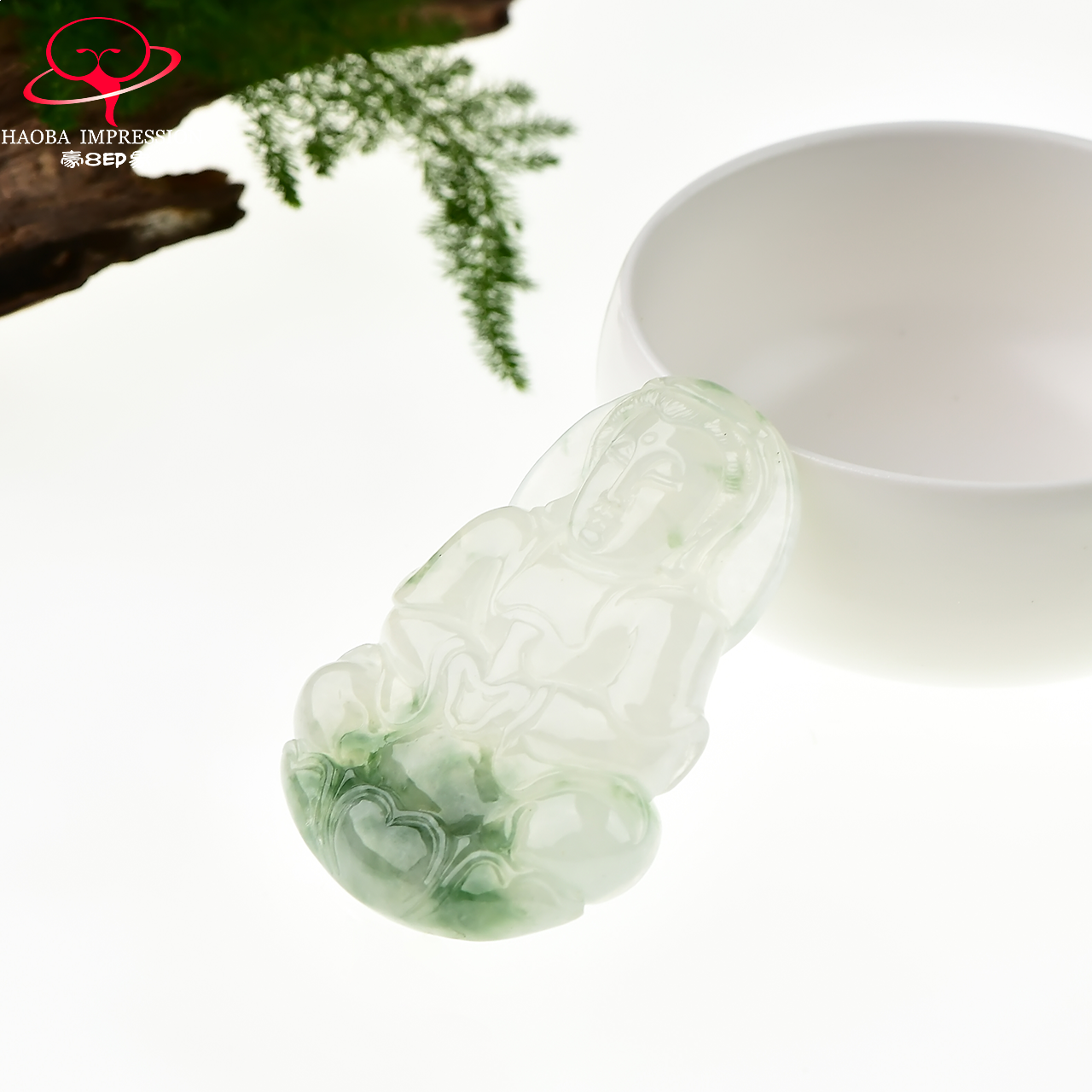 豪8印象x994天然翡翠观音a货吊坠 豪8印象颈饰