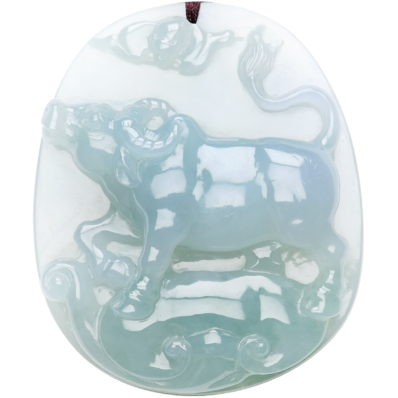 豪8印象l842天然翡翠生肖牛男吊坠 豪8印象颈饰