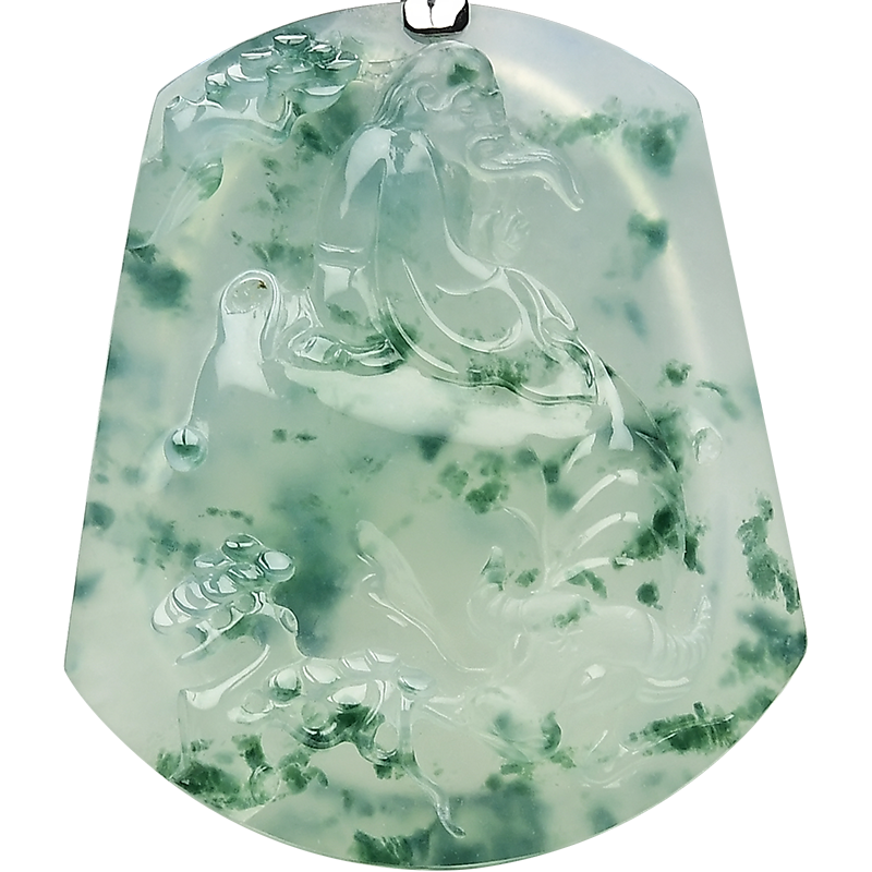 豪8印象f702天然翡翠老子出关吊坠 豪8印象颈饰