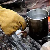 Кожаные дорожные ретро перчатки для кемпинга, защита от ожогов